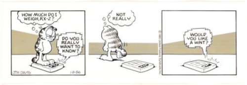 Jim DavisGarfieldDaily Comic Strip Original Art dated 1-8-86 (PAWS/United Features Syndicate, 1986). Were those - | Heritage