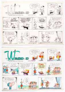 Brant Parker and Johnny Hart Wizard of Id Sunday Comic Strip Original Art dated 5-7-72 and Color Guide Group - | Heritage