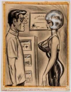 Bill Ward Gaze April-1960 Single Panel Gag Cartoon Illustration Original Art (Humorama, 1960).... | Heritage