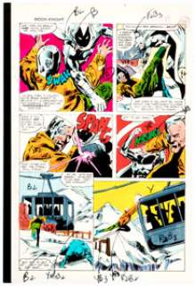Christie Scheele - Moon Knight #17 Story Page 17 Color Guide (Marvel, 1982).