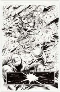 Mike Deodato Jr. | Incredible Hulk: Hercules Unleashed Original Art Splash Page 24 (Marvel, 1996). | Heritage
