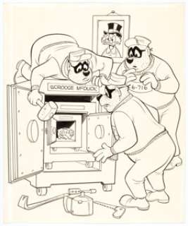 Pete Alvarado and Larry Mayer - Walt Disney‘s The Beagle Boys #22 Cover Original Art (Gold Key, 1974).