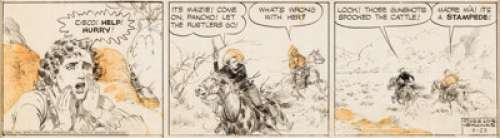 Jose Luis Salinas | Cisco Kid Daily Comic Strip Original Art dated 9-23-52 (King Features, 1952).... | Heritage