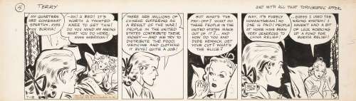 Milton Caniff - Terry and the Pirates - And with all that topographic appeal, 1941 | Finarte