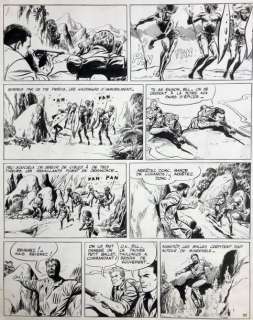 Gérald Forton/Bob Morane. Planche originale n°39 de l’album tome 2 "La piste de l’ivoire",... | 68 Art Auction