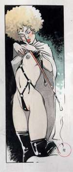 Michetz. Dessin original en couleur érotique réalisé pour un marque page de l’album... | 68 Art Auction