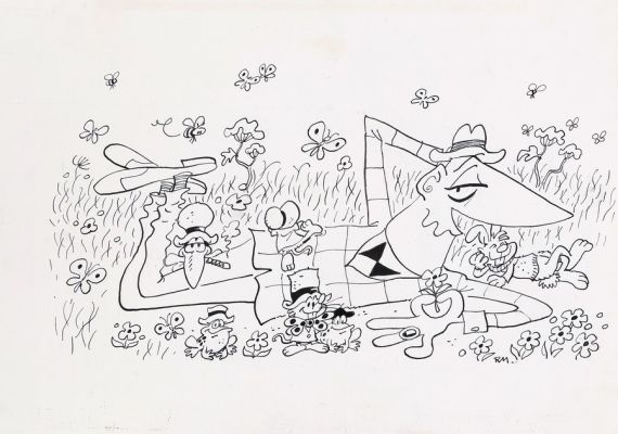 Macherot | Lot 401 - Sibylline, illustration à l’encre de Chine… | AZ auction