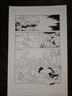 Invincible Original Art Issue 68 Kirkman Ottley - Dinosaurus First Appearance