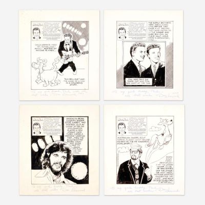 Lot 326 - Don Sherwood, Group of 4 Dick Clark’s Rock and Roll Remember Daily Strips Original Art (Chicago Sun Times) | Landry Pop Auctions