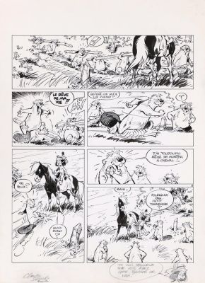 Derib | Yakari, planche n°8 à l’encre de Chine et… | AZ auction