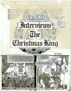 John Severin - Original Art for Cracked #123, Complete 5-page Story "Cracked Interviews the Christmas - | Heritage