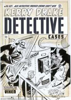 Al Avison - Original Cover Art for Kerry Drake Detective Cases #16 (Harvey, 1950s). Just who’s got the drop on who - | Heritage