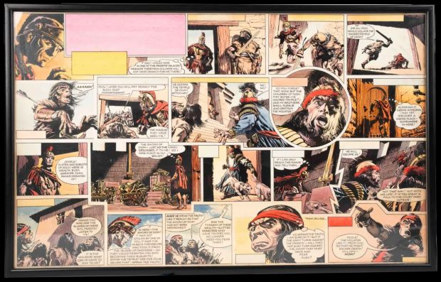 Lot 345 - Frank Bellamy Eagle Magazine Vol 14 #6 "Heros The Spartan: Episode 16" Two Page Original Art (Longac | Stanley Gibbons Baldwin’s