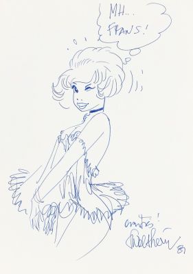 Walthéry | Lot 102 - Natacha, illustration au feutre représentant la… | AZ auction