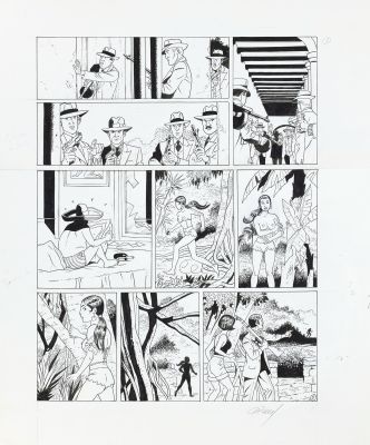 Renaud | Lot 168 - Harry Dickson, planche n°5 à l’encre de Chine,… | AZ auction