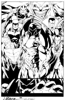 Jim Calafiore, Mark McKenna - New Excalibur #15 P 1 Splash (Onslaught, Sabretooth, Apocalypse, Shadow King, Mr. Sinister, the Black King, the Brood!) 2007