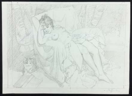 Biffignandi, Alessandro | sketch "Nudo con gatto" | Catawiki