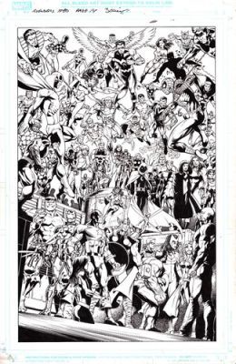 MARK BAGLEY / JOHN DELL ~ AVENGERS 800 , SPLASH PAGE ~ ORIGINAL ART!!