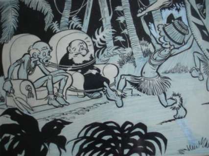 Marten Toonder: originele tekening uit Kappie. | Zwiggelaar Auctions