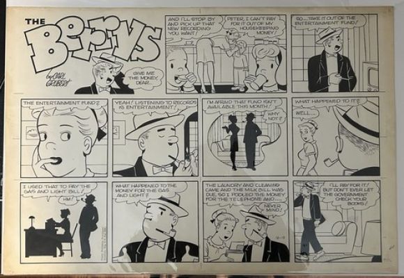 The Berrys by Carl Grubert Comic Strip Original Art October 13 1963 10 Panel | eBay US (Buy It Now)