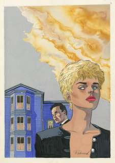 Jessica Blandy - Troubles au Paradis Technique mixte sur papier pour la couverture... | Tessier Sarrou