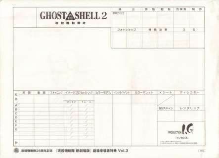 Mamoru Oshii - The Gost in The Sell 25, vol. 3 – portfolio