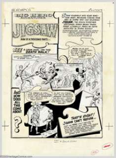 Tony Tallarico and Carl Pfeufer, Original Art from Jigsaw #2 (Harvey, 1966). Here‘s the complete issue, minus -