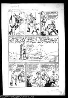 Bob Powell - Original Art Complete Story for Alarming Adventures #3, "Takeoff From Moonbase" - | Heritage