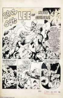 Bob Powell (attributed) - Original Art for All-New Comics #10, "Slam Bang Lee" Group of 7 pages (Harvey, - | Heritage