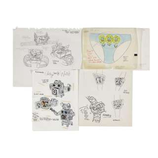 A group of Ric Heitzman proposed watch and underwear designs for Pee Wee’s Playhouse | Bonhams