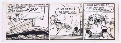 Sleen, Marc | Original strip (s.161)  - Nero 33  - Het knalgele koffertje  - (1959) | Catawiki