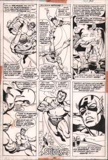 Bob Brown, Mike Esposito - Avengers #117 P.30 - Cap Vs Namor Action - 1973