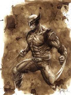 Wolverine - Original Coffee Drawing By Juapi | Catawiki