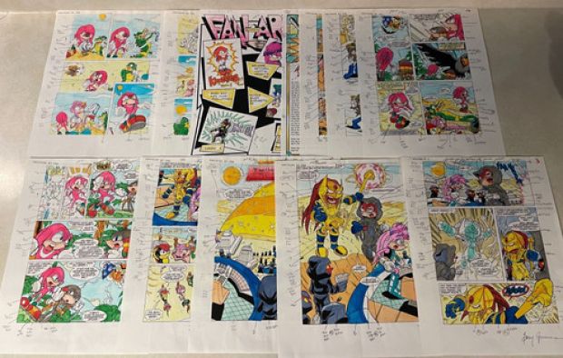 KNUCKLES #9 COMIC ART color guides RARE Complete 22 pages SONIC HEDGEHOG | eBay US (Buy It Now)
