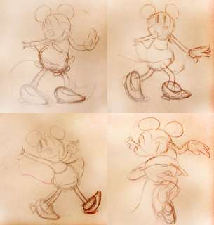 Disney Studios - 4 Original Production Drawings - Minnie Mouse - Mickey’s Rival (1936) | Catawiki