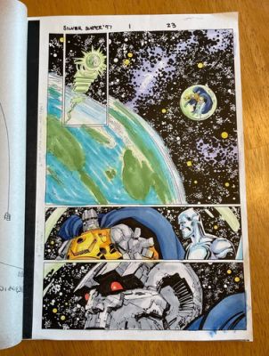 SILVER SURFER ANN 97 comic ART original color guide SPACE EARTH SCRIER MARVEL | eBay US (Buy It Now)