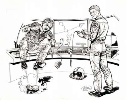 Lot #291 | Bergèse. Illustration originale Buck Danny | BDEnchères