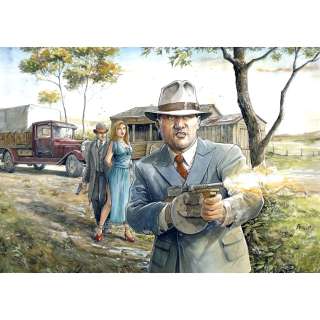 OLIVIER BERLION (NÉ EN 1969) - Lot #218 - Agata. Illustration, Rapt. Année 2021 Encre de chine, crayon et aquarelle. Signé 32 x 42 cm