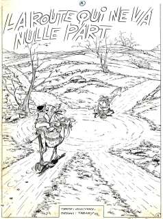 TABARY Jean - IZNOGOUD, planche originale 1 - La route qui ne va nulle part