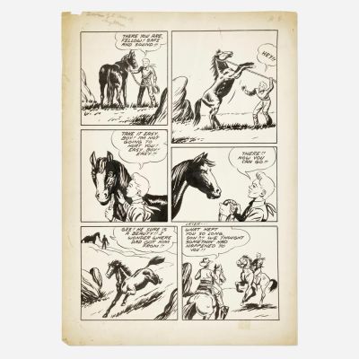 Lot 317 - Fred Meagher, Straight Arrow Story Page Original Art (Superior Publishing, 1947) | Landry Pop Auctions