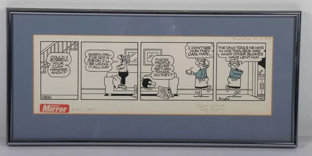 Lot 63 - Original artwork by artist Reg Smythe  for the Daily Mirror newspaper comic strip Andy Capp. | misc / divers