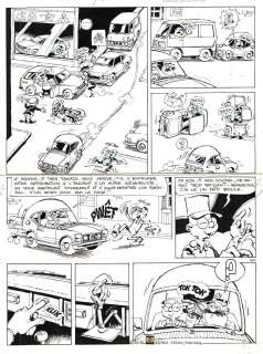 AZARA Jo-El - Planche originale de TAKA TAKATA Gag NÂ°260 Restons courtois par Jo-El AZARA