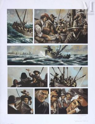 PENDANX, Jean-Denis (né en 1966) - Lot 160 - Jeronimus, Tome 2, planche 42.
