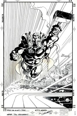 Tom Grindberg - Thor 472 Cover (Unpublished Or Possibly Published As Something Else?) 1993