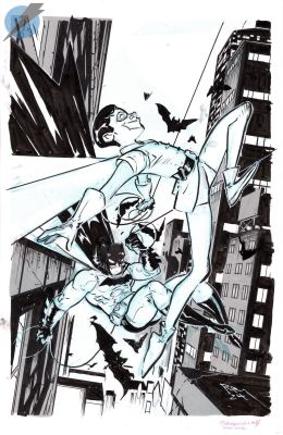 Riley Rossmo | Batman And Robin: Year One Issue 4 Page Cover | Felix Comic Art