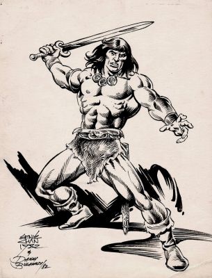 Danny Bulanadi, Ernie Chan | Conan with Sword Pinup (1982) | Romitaman
