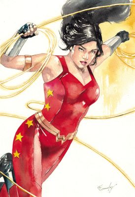 Denny Fernandez | Wondergirl Donna Troy Watercolor Illustration | Raremarq (Buy It Now)