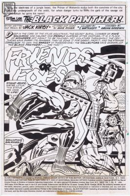 Jack Kirby | Black Panther 4 Splash | Panel Page Art