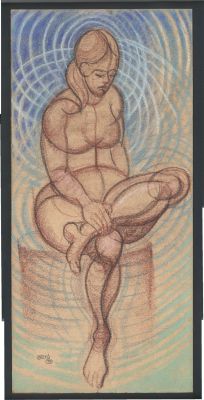 Dave Berg | Mad’s Dave Berg - 1970 Artistic Nude Study - Psychedelic | Koch Comic Art