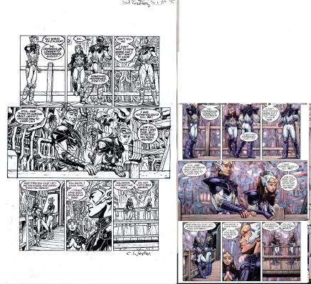 Chris Weston | Weston, Chris - Alan Moore’s Tom Strongs Terrific Tales #11 Pg 3, Jonni Future & Uncle Johnny Future 2004 | Cool Lines Art